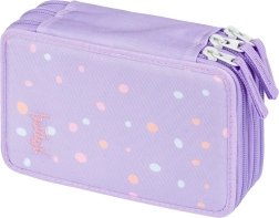 Trousse scolaire BAAGL Mazlíčci à trois étages, violette à pois
