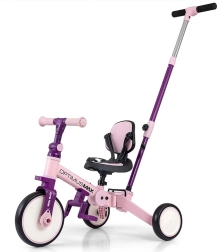 Tricycle enfant 5-en-1 MILLY MALLY Optimus Max, rose