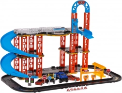 Ensemble de jeu de stationnement avec petites voitures