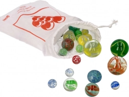 Billes en verre dans un sac Goki, 50 pcs