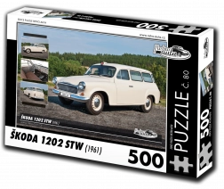 Puzzle RETRO-AUTA Škoda 1202 STW ambulance (1961) – 500 pièces