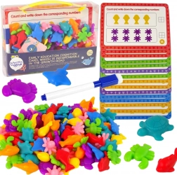 Woopie – ensemble éducatif Montessori pour apprendre à compter et à trier les couleurs Monde marin 111 pcs