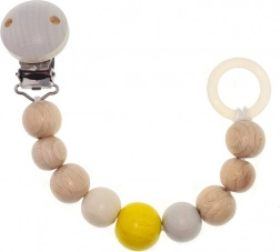 Hess clip pour tétine nature jaune