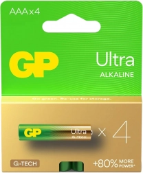 Piles alcalines AAA GP Ultra, lot de 4
