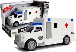 Ambulance 1:20 avec moteur à friction, lumières et sons