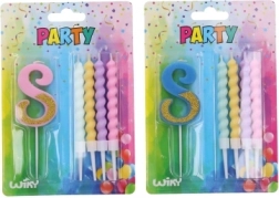 Bougie de fête numéro 8 avec 4 bougies