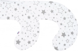 Housse pour coussin d’allaitement en C NEW BABY – étoiles grises