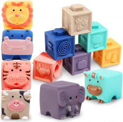 Blocs créatifs souples ANIMAUX, 12 pcs