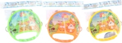 Tambourin en plastique avec animaux 17 cm