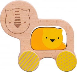 Lion en bois à roulettes de Petit Collage