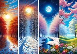 Puzzle Portes des saisons 1000 pièces