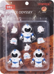 3 figurines d'astronautes 6 cm