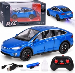 Voiture RC Tesla Model X à l’échelle 1:22 avec feux LED et effet de brouillard