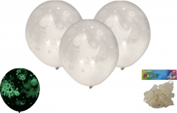 Ballons gonflables 30 cm, phosphorescents – lot de 6 pièces