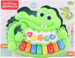 Petit piano crocodile pour enfants à piles