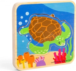 puzzle en bois cycle de vie de la tortue BIGJIGS TOYS