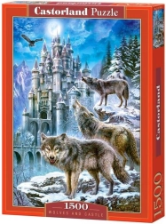 Puzzle Loups et château 1500 pièces