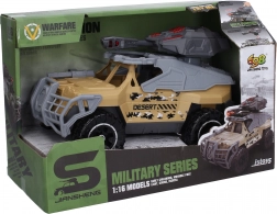 Voiture militaire avec canon et effets lumineux et sonores