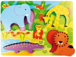 Puzzle encastrables en bois Safari BIGJIGS TOYS