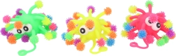 Balle sauteuse colorée avec yeux 11 cm