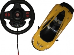 Voiture RC 1:16 avec volant, lumières et sons (27 MHz, 20 km/h)