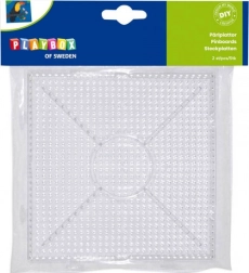 PLAYBOX plaques de raccord pour perles à repasser – carré, 2 pcs