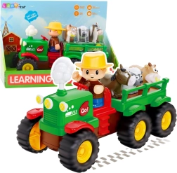 Tracteur interactif pour enfants avec remorque et animaux, lumières et sons FARMER FUN TRUCK