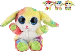 Lapin arc-en-ciel en peluche assis 15 cm