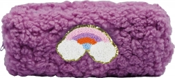 Trousse en peluche Teddy violette