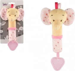 Éléphant en peluche avec sons 17 cm – rose