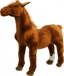Cheval en peluche marron 40 × 37 cm