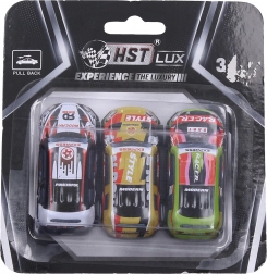 Voitures métalliques à rétrofriction – lot de 3 pièces