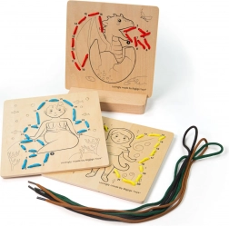 Bigjigs Toys enfilage selon les chiffres – contes de fées