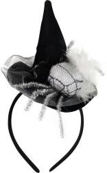 Serre-tête avec mini chapeau et araignée