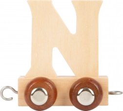 Wagon en bois avec la lettre N pour circuit de train small foot