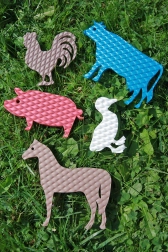 Autocollants en mousse pour le bain – animaux domestiques (assortiment de couleurs)