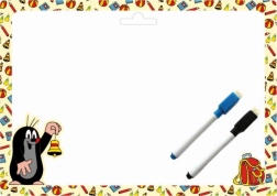 Tableau double face A4 avec marqueurs - Taupe