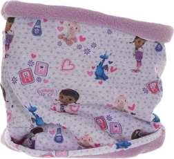 Tour de cou docteure avec doublure en polaire violet