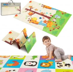 Tapis en mousse XPE Humbi 120 × 180 réversible et pliable avec animaux et girafes