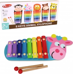 Xylophone en bois pour enfants, 34 cm