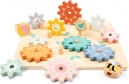 Jouet d’engrenages de jardin en bois pour enfants