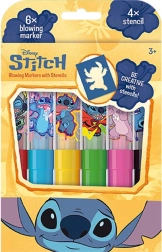 Feutres soufflants Lilo & Stitch – set de 6 couleurs avec pochoirs