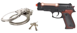 Pistolet de police avec menottes