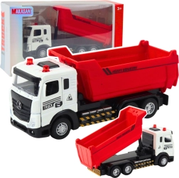 Camion-benne pour enfants avec cabine en métal, lumières et sons
