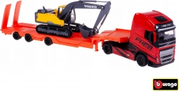 bburago camion volvo fh16 globetrotter avec pelle volvo ec220e 1:43