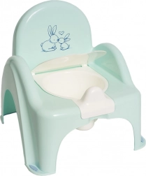 Pot de chambre pour enfant Tega Baby Little Bunnies, menthe, avec récipient amovible