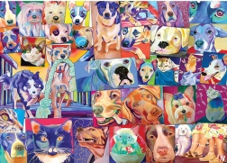 Puzzle Monde des chats et chiens 1000 pièces