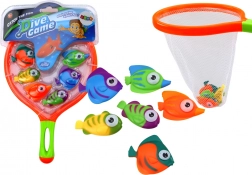 Set de jouets de bain Filet de pêche 6 pièces Poisson