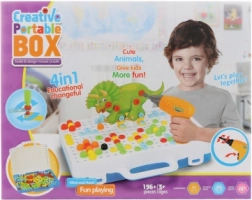 Jeu de construction à visser avec perceuse et mallette, 188 pièces