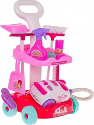 Set de ménage pour enfants avec aspirateur interactif et chariot